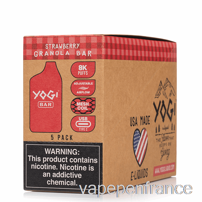 [Paquet De 5] Stylo Vape Jetable Yogi Bar 8000